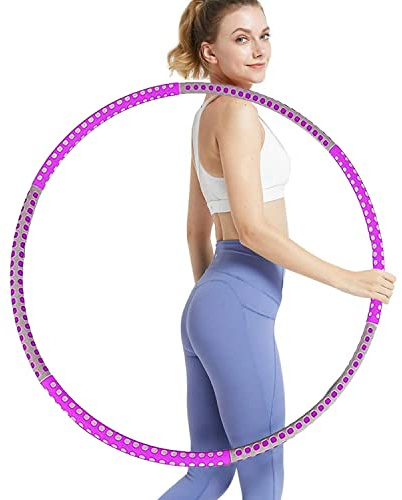 VENTON Hula Hoop Reifen Erwachsene - 6 teiliger Abnehmbarer Hula - Kann für Fitness Gewichtsverlust und Massage verwendet Werden - Edelstahlkern mit hohe Qualität Schaumstoff/Hoop Einheitsgröße