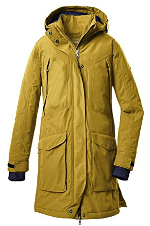 killtec Mädchen Outdoormantel/Funktionsparka mit abzippbarer Kapuze KOW 186 GRLS CT, gebranntes gelb, 152, 37981-000