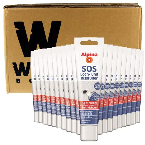W West Boxx Box aus 20x Loch- und Rissfüller 100 ml für eine glatte & rissfreie Oberfläche, Fertigspachtel innen für Wand & Decke