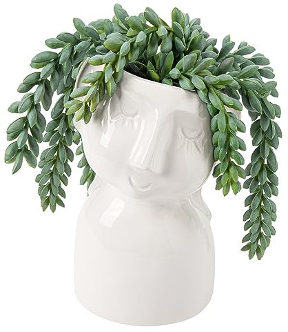 Artificial Succulent Plants Decorative Fake Plants in Ceramic Pots Realistic String of Succulent Plants Faux Plant Indoor for Home Office Kitchen Bathroom Desk Shelf Décor