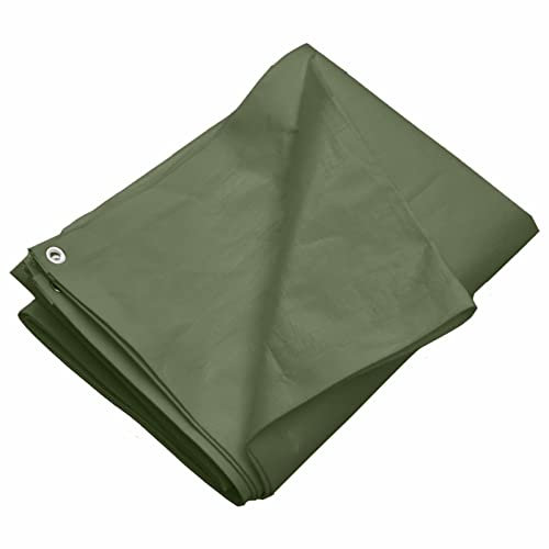 LAPOOH Abdeckplane, Gewebeplane, Plane Wasserdicht, Abdeckfolie, Bauplane, Tarpaulin, Allzweckplane, Gartenplane, Zeltplanen, 260 g/m² 3x4 m Grün HDPE
