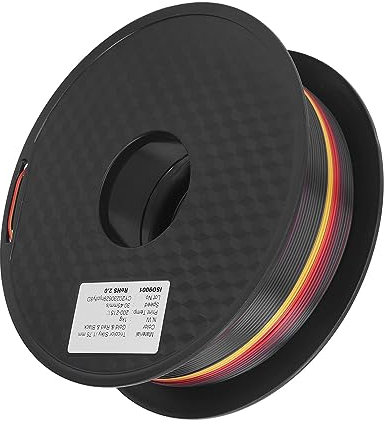 3D-Drucker-Filament, 30–45 Mm/s Druckgeschwindigkeit, 1,75 Mm Filament, Gold, Rot, Schwarz, Dreifarbiges PLa-3D-Drucker-Filament Mit Rotierendem Farbwechseleffekt