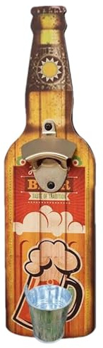 Demaxiyad Abrelatas de pared, abridor de botellas de pared, abridor de botellas de lata colgante - Abrebotellas con colector de tapas, abrelatas de pared vintage, adecuado para hombres y aficionados