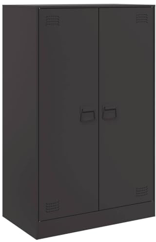 vidaXL Sideboard Schwarz 67x39x107 cm Stahl