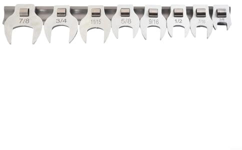 SPORTARC Lot de 8 clés à molette 3/8 - 7/8 - Clé à fourche impériale à bout ouvert, clé amovible avec tête interchangeable