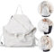 Damen Segeltuch Umhängetasche,Vintage Hobo Rucksack für Arbeit Schule Reisen Reisen Einkaufen,Kleine Messenger Bag Satchel Bag Sling Bag,Retro (Weiß)