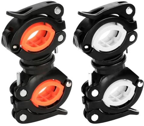 Sarini 2 Stück Universal 360° drehbarer Gehstockhalter-Clip-Satz für Rollstühle, Elektromobile, Gehhilfen und Krücken für Senioren, verstellbar