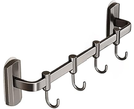 Enigmaire Barra portautensili Cucina,Portautensili da Cucina Autoadesivo,Supporto in Alluminio per Utensili da Cucina,Porta mestoli da Cucina da Appendere,per Mestoli,Padelle,Tazze,Ombrelli