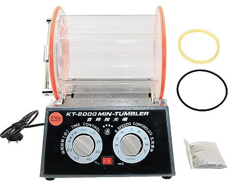 KT-2000 5Kg Rotary Tumbler Jewelry Surface Polisher Finisher Polissage Machine de finition pour Sceaux, Bijoux, Verre, Pierres Précieuses