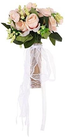 Alipis Bouquet Da Sposa Fiori Sintetici Elegante e Realistico Per Matrimonio e Fotografie Accessorio Decorativo Per Cerimonie e Ambienti Domestici Colore