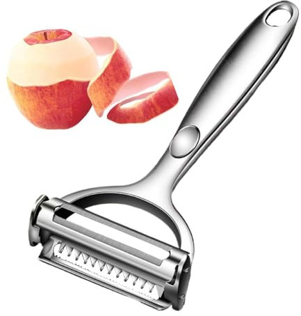 Pelador multiuso-herramienta de pelaje de cocina todo en , pelar de precisión de acero inoxidable | Pieler de cuchilla giratoria, diseño de mano ergonómico, cáscara y rápido,