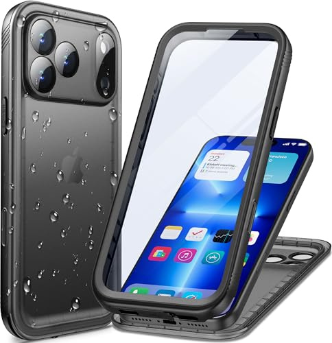 Cozycase Coque Top Antichoc IP68 Etanche pour iPhone 17 Pro Max Militaire 360 Intégrale Anti Choc Chute Poussière Eau Protection Ecran Incassable Rigide Double Chantier 17 ProMax Waterproof Case