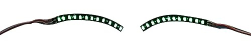 Gonetre Faux Cils LED Lumineux et Lumineux, Bande de Maquillage élégante et Fiable, en Fibre Artificielle, pour Fêtes, Discothèques, Halloween, Longueur 3 Cm (Vert)
