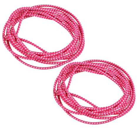 SUPVOX 2piezas Bandas Elásticas para Saltar Juguetes De Cuerda De Salto para Niño Niña y Niñas Goma De Salto Resistente para Ejercicio Al Aire Material Duradero y Seguro Clásico Rosa y