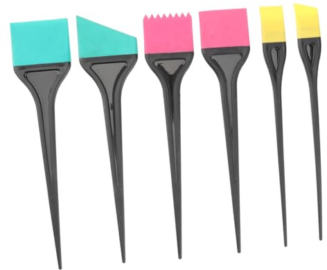 Ipetboom Kit 6 Spazzole Per Tintura Per Chioma in Silicone, Pennelli Applicatori Per Tinture, Kit Professionale Per Colorazione Fai Da Te, Uso Domestico e Saloni Di Parrucchiere