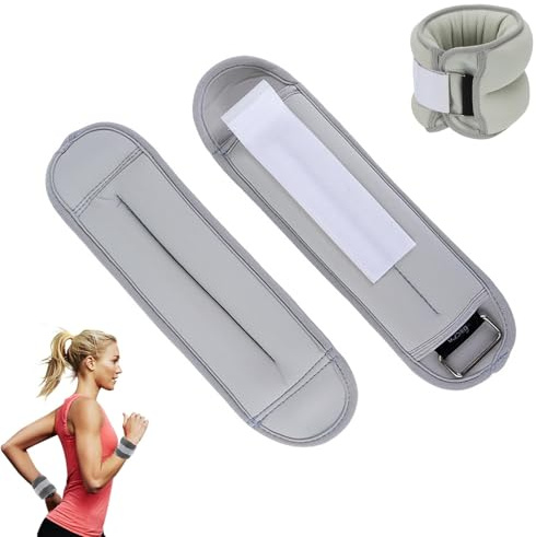 1 Paar Gewichtsmanschetten für Handgelenke Knöchel, 1 kg Verstellbare Gewichtsmanschetten Hand Fuß, Armgewichte Knöchelgewicht für Gymnastik, Yoga, Pilates, Tanzen, Fitness, Aerobic