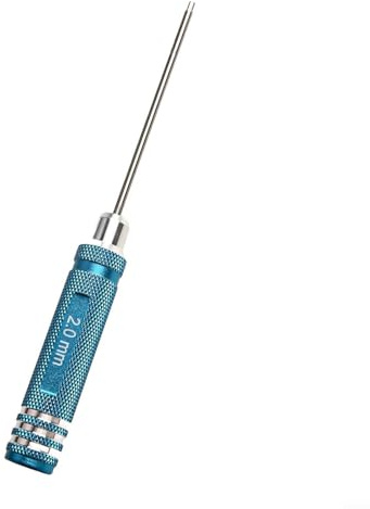 Destornillador hexagonal RC con cuatro opciones de puntas 1.5 2.0 2.5 3.0mm para montaje y desmontaje y mantenimiento de modelos de helicóptero y vehículos RC (2 mm)