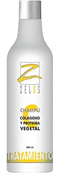Champú Volumen Cabello Fino y Débil con Colágeno y Proteína Vegetal - 500 ml - Anti Encrespamiento - Uso Profesional - Fortalece el Cabello - Pelo más Resistente - Zelos
