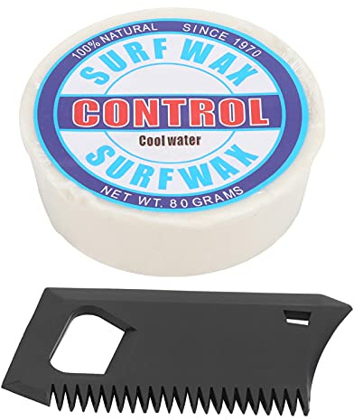 EVTSCAN Accesorio de Tabla de Surf de Cera de parafina Antideslizante portátil para Surf Skateborad con Peine de Cera(Cold+ Water Wax)