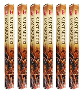 Grenadine Boutique - Hem Encens Bâtonnets Les Saints Religieux - Lot de 6 Boîtes de 20g Saint Michel - San Miguel