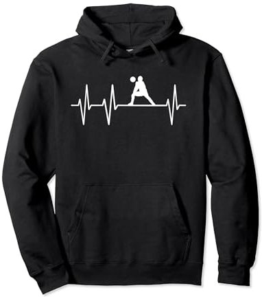 Volleyball Beachvolleyball Heartbeat Herzschlag Ball Outfit Pullover Hoodie