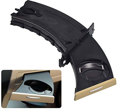 Portavasos Delantero Derecho Negro 51459173469 Compatible con B-MW E90 E91 E92 E93 325i 325xi 328i 328xi 330i 330xi 335d 335i 335i 335xi M3(Curva Izquierda Beige)