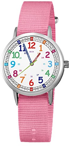 ITOOZYNN Kids Watch for Children Girls and Boys,Easy Read Time First Watch for Children's Toddler Learning Time,for Ages3~11 Boys Girls Little Child as Gift (Pink)