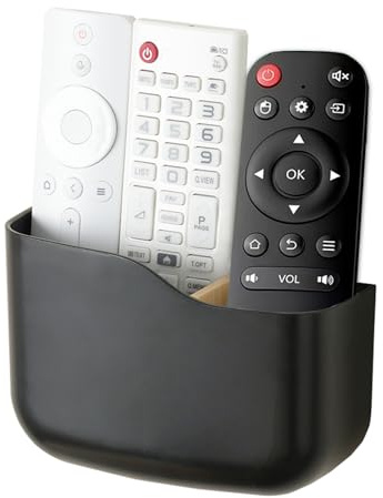 SUNFICON Selbstklebende Fernbedienungshalter, Universal-Halterung für Media-Player, Controller, Wandmontage, Fernbedienung, Organizer, Box, schwarz