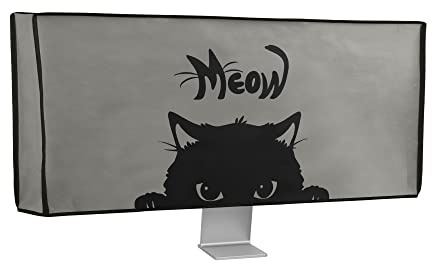 kwmobile Housse écran ordinateur compatible avec 34-35 moniteur - Protection d'écran PC - gris-noir