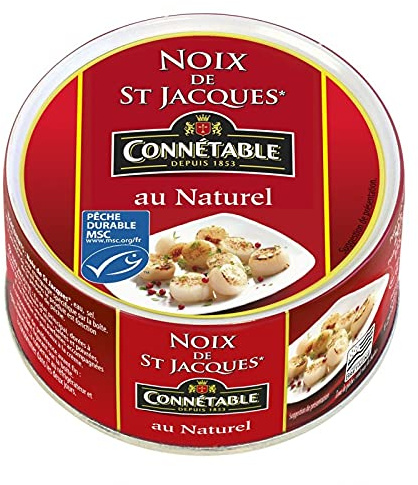 CONNETABLE - Noix de Saint Jacques MSC - 111g - Délicieuses conserves marines - Qualité et fraîcheur garanties - Prêt à déguster - Délicat mélange de saveurs - Lot De 3