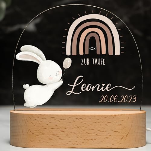 Kidsmood - Individuelles Nachtlicht mit Namen – Dimmbare LED Nachtlampe – Personalisierte Geschenke Kinder, Personalisierte Baby Geschenke für Mädchen & Jungen zur Tufe, Geburt & Geburtstag
