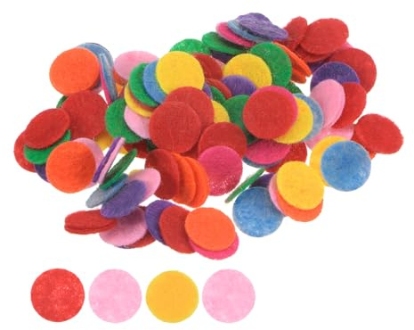 QUARKZMAN 600 Stück 10mm Runde Bastelfilz, vorgeschnittene Filzplatten, nicht gewebte Filzkreise Filzstoff für Nähen, DIY Projekt, Bastelarbeiten, Handwerk, Decoration (Gemischte Farben)