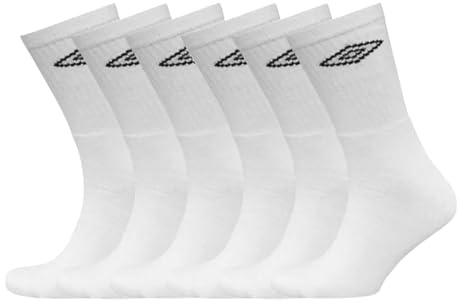 Umbro - Men's Sport Performance Socks (6 pair pack) (White 9-12)