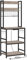 VASAGLE Kitchen Storage Rack with Power Outlet, Coffee Bar, Baker's Rack, with Metal Wire Panel, 14 Hooks, for Microwave, Steel Frame, 40 x 60 x 170 cm, Greige and Ink Black KKS037B22