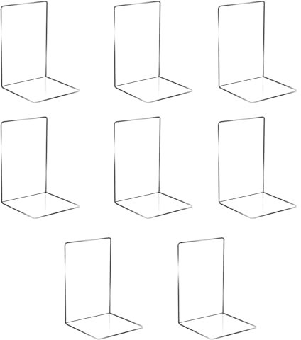 Buchstütze, 8 Stück Klarer Acryl-Buchständer, Transparente Buchstützen-Set Mit Rutschfesten Silikonmatten für Schule, Zuhause, Büro, Bibliothek