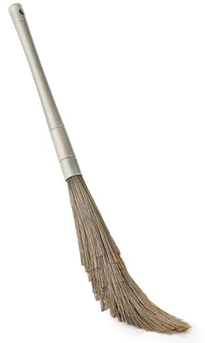 Bargain House No-Dust Long Handle Broom for Home Cleaning, White