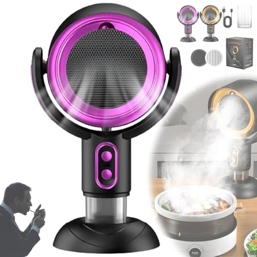 Purificador Puffhide Purifie, ventilador de humo para fumar en interiores, ventilador purificador de humo, ventilador de humo Puff Hide que limpia el aire y elimina el 99.97% del polvo y los olores