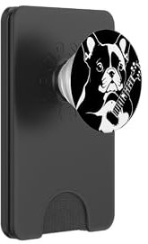 Cane francese con chitarra elettrica musicista chitarrista PopSockets PopWallet per MagSafe