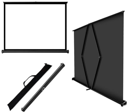 Schermo Di Proiezione Manuale, Schermo Videoproiettore, Telo Portatile Proiettore Da Tavolo per Home Cinema, Presentazione Di Riunioni, Formato 4:3/16:9 Semplice Schermo Del Proiettore(16:9,50)