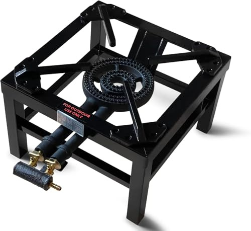 Heavy Duty Cast Iron Gas Cooker, 5.1kW LPG Burner, 2 Keys, Outdoor Stove