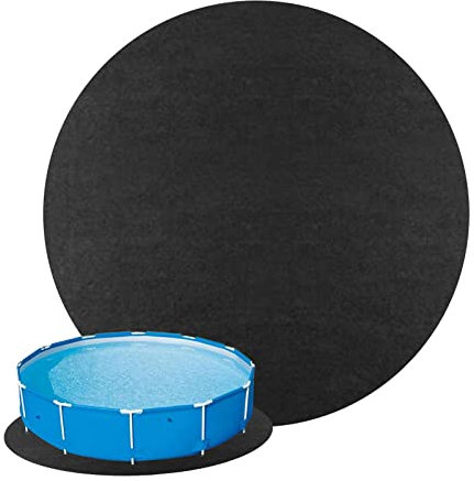 Tappetino per piscina impermeabile 4 x 4 m, tappeto rotondo per piscina all'aperto, tappeto assorbente per vasca idromassaggio, rivestimento antiscivolo per piscine fuori terra, soluzione durevole per