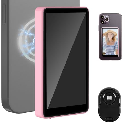 Selfie Monitor Screen, Magnetic Phone Display, Hands-Free Streaming Mount, Portable Travel Accessory, Smartphone Attachment, Ideal for Live Streaming, Home, Outdoor, Vacation