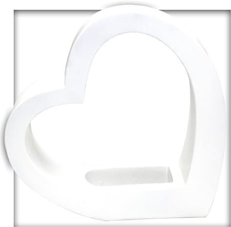 Pflanzschale Herz stehend Garten Blume Grab Grabschmuck Deko Weiss