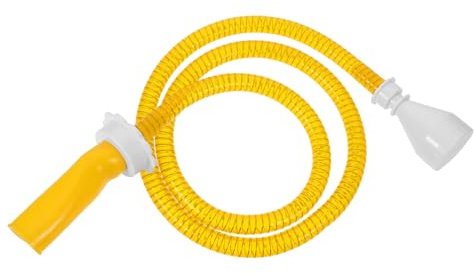 Pet Bath Hose with Shower Head Flexible Silicone Yellow | Quick Install Connector, Outdoor and Home Use, for Dog Washing and Grooming