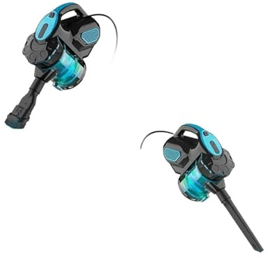 Compatibile con l'aspirapolvere con cavo INSE I5, potente aspirazione da 18 kPa, motore da 600 W, design portatile 4 in 1 for casa e tappeti.(Blue,US)