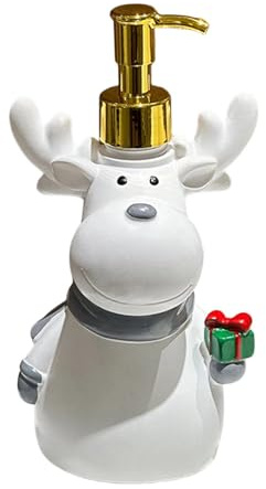 SZLIFE Dispenser di Sapone per Le Mani Elk, Simpatico Dispenser Multiuso per Lozione in Materiale di Resina, Dosatori per Sapone Liquido per Conservare Lozioni, Detersivi per I Piatti, Bagnoschiuma