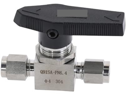 AUOQKQUT 1 STÜCK 304 Edelstahl-Kugelhahn Weiblich SS304 for Rohr- und Rohrleitungen Q91SA OD 3 MM