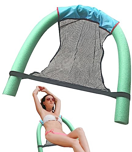Jorzer Pool Noodle Mesh Chair Noodle Swimming Float Chair 2.56x59.06 Inch Pool Mesh Floating Water Floating Hammock Swimming Float for Summer