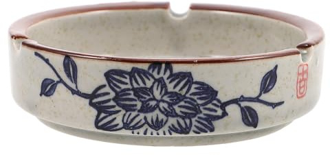 GALPADA Ceramic Windproof Ashtray with Design, Creative Indoor Desktop Ash Holder for Home and Office Smoking, Stylish Decorative Bowl for Tabletop Use