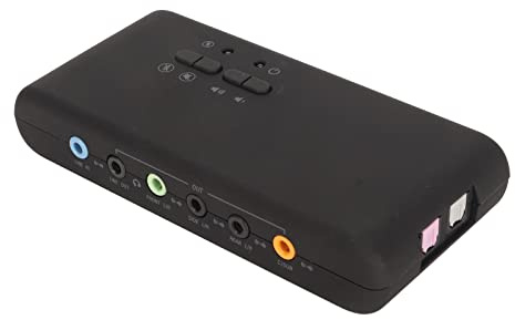 Leftwei USB-ljudkort Högkvalitativ 7.1 Extern Stereoljudadapter för Bärbar Dator med Dubbel Mikrofoningång
